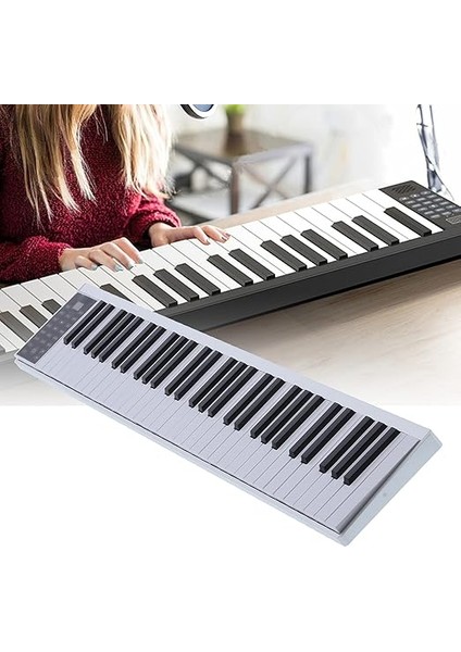 61 Bağlantılı Anahtar Şarj Edilebilir Dijital Piyano, 128 Ton, Müzik Öğrenme Uygulaması ve Kayıt Işlevi fırsatları