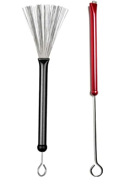2 Paket Vurmalı Fırçalar, Profesyonel Fırçalar, Caz Fırçaları, Perküsyon Fırçaları