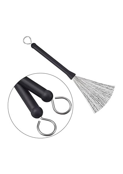 2 Paket Vurmalı Fırçalar, Profesyonel Fırçalar, Caz Fırçaları, Perküsyon Fırçaları fırsatları