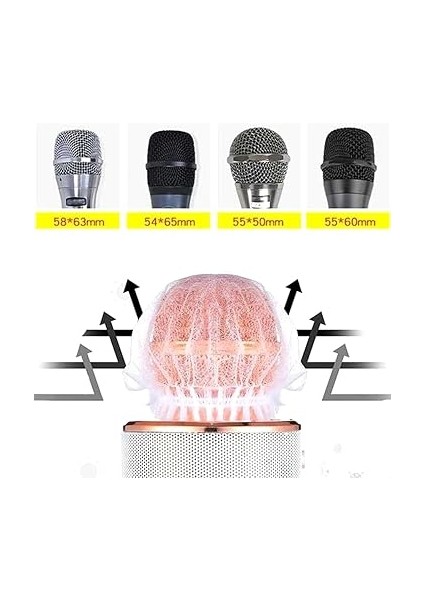 400 Adet El Mikrofonu Kapağı, Ön Cam, Karaoke, Ktv, Kayıt Stüdyosu Için, Kırmızı fırsatları