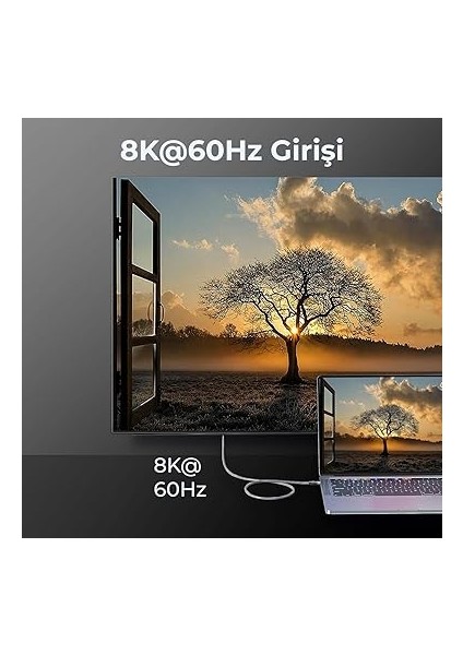 BXCC242 Usb4 Thunderbolt 3/4 Uyumlu Usb-C If 240W 40GBPS 8k 60Hz UHD Şarj, Data ve Görüntü Kablosu 1 Metre indirimleri