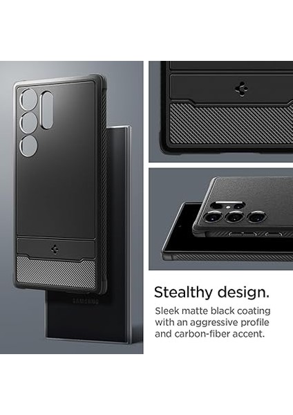 Galaxy S24 Ultra Kılıf Rugged Armor Matte Black - ACS07286 fırsatları