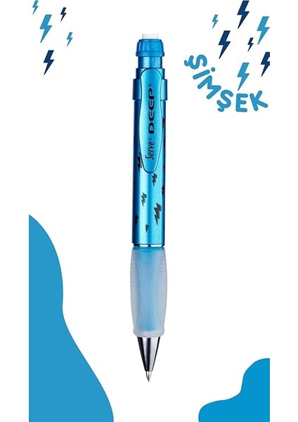 Deep Mekanik Kurşun Klm 07 Mm, Metalik Mavi, Şimşek Deseni fiyatları