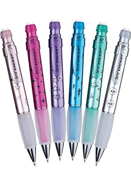 Deep Mekanik Kurşun Klm 07 Mm, Metalik Mavi, Şimşek Deseni modelleri