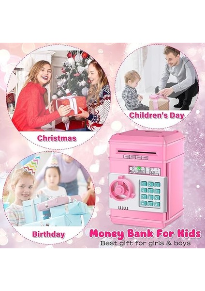 Elektronik Kumbara Kasa, Çocuklar, Kız ve Erkek Çocuklar Için, Müzik ve Sessiz Modlu, Dijital Kumbara, Şifreli Çocuklar Için Güvenli Para Kutusu, Atm Kumbara, Çocuklar Için Bozuk Para, Hediye, fırsatları