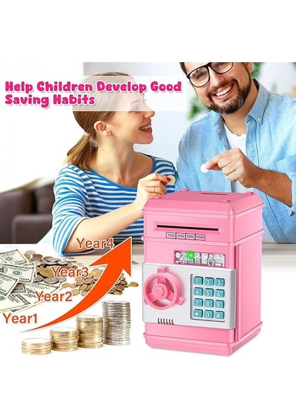 Elektronik Kumbara Kasa, Çocuklar, Kız ve Erkek Çocuklar Için, Müzik ve Sessiz Modlu, Dijital Kumbara, Şifreli Çocuklar Için Güvenli Para Kutusu, Atm Kumbara, Çocuklar Için Bozuk Para, Hediye, indirimleri