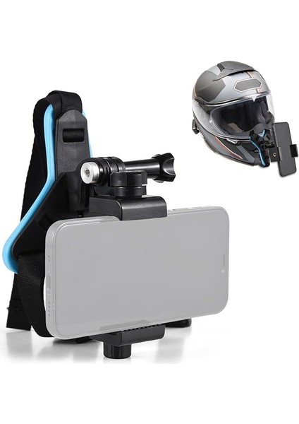 Aksiyon Kamera ve Kask Alt Çene Bağlantı Aparatı Telefon Tutucu Set Go Pro Motorsiklet