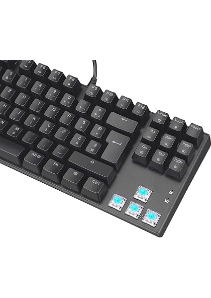 KB-R17 Raptor Black USB 6 Color Blue Switch Lc Layout Gaming Mechanical Keyboard indirimleri