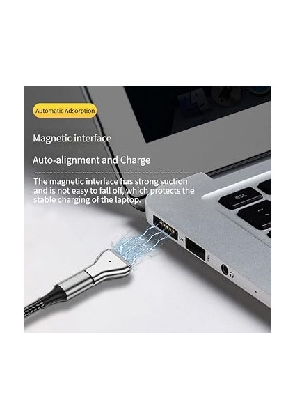 USB C - Manyetik Adaptör, Tip-C - Manyetik 2 T-Head Pd 100W Güç Hızlı Şarj Dönüştürücü 2013-2015 MacBook Air Pro ile Uyumlu modelleri