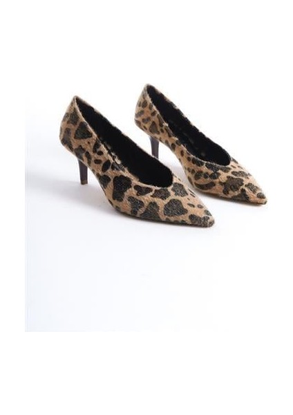 Kadın BNO Leopar Gova Stiletto Ayakkabı