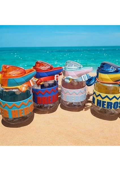 Tritan Çocuk Suluk - Pipetli ve Çocuk Kilit Mekanizmalı, Bpa Içermez, Koku Yapmaz Su Matarası - Ergonomik ve Taşınabilir, Askılı Sağlıklı Matara, Okul ve Günlük Kullanımı Için (Mavi Sarı) indirimleri