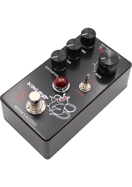 Fuzz Bozulma Gitar Efekt Pedalı 4 Modlu Anahtar ve Ses/filtre/bozulma Kontrolleri Elektro Gitar Iç Kompakt Taşınabil Dijital Bozulma Gitar Efekt Efekt Işlemcisi - kg Rat