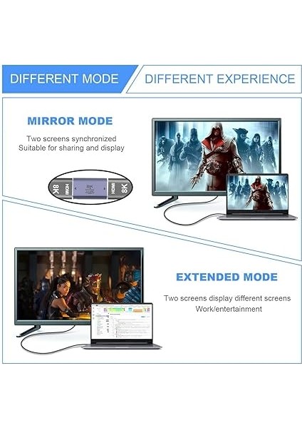 Yc° 8k Kablo HDMI Dişi HDMI 2.1 Dişi UHD Uzatma Altın Dönüştürücü Adaptör Desteği 8k 60hz Hdtv fırsatları