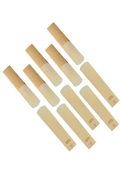 For 10 Adet Klarnet Kamışları (Sertlik 1.0/1.5/2.0/2.5/3.0/3.5, Isteğe Bağlı), 10 Adet Bb Klarnet Kamış Mukavemeti Pürüzsüz Yüzey Uzun Ömürlü Yapı (1.0) fırsatları