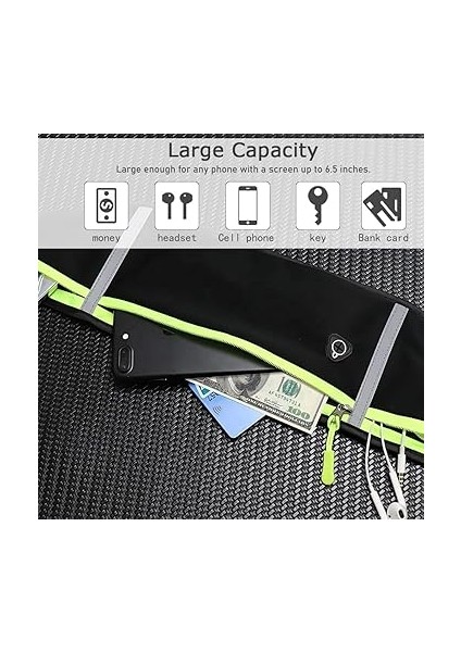 Kemerli Telefon Çantası – Suya Dayanıklı, Ayarlanabilir Bel Ölçüsü, Yansıtıcı Şeritli & Çoklu Bölmeli, Egzersiz & Koşu Için fiyatları