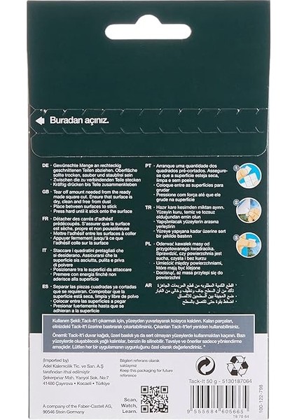 Tack-It Beyaz, 50 Gr, 90 Parça, Yeniden Kullanılabilir Hamur Yapıştırıcı, Sökülebilir ve Iz Bırakmaz fırsatları