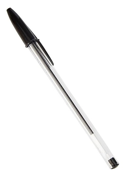 Cristal Medium Tükenmez Kalem Siyah 50'li Kutu, 1.0 mm Orta Kalınlıkta Uç, Şeffaf Gövde, Delikli Kapak fırsatları