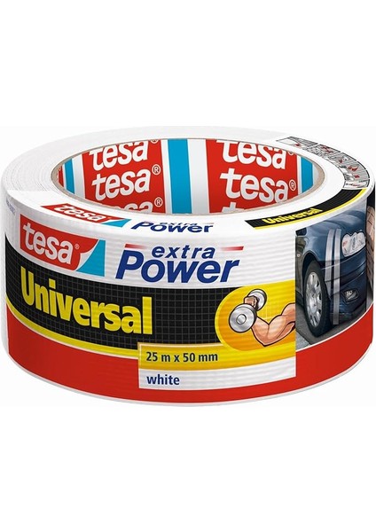 Duct Tamir Bandı, Extra Power Universal, Beyaz, 25M x 50MM