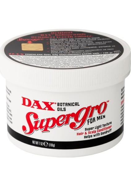 Supergro For Men-Erkekler Için Saç Bakım Yağı 198GR