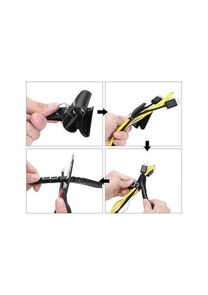 Kablo Sargısı, 1 Adet Spiral Sargı Tüpü, Siyah, Beyaz, Gümüş (Isteğe Bağlı) Çeşitli Boyut Seçenekleriyle Hidrolik Hortum Koruyucu Kablo (1,5 M * 22 mm #05) fiyatları