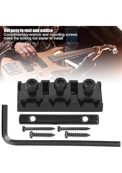 Floyd Rose Çift Kilitleme Tremolo Sistemi Köprüsü Elektro Gitar Değiştirme Için Gitar Kilitleme Somunu Dize Kilidi (Siyah (GE99)) fiyatları