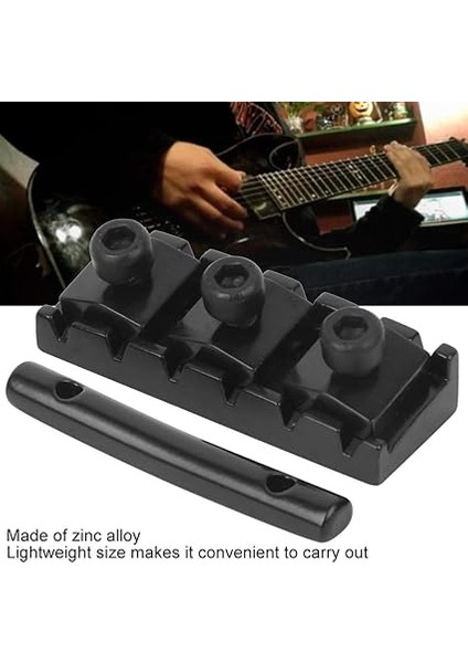 Floyd Rose Çift Kilitleme Tremolo Sistemi Köprüsü Elektro Gitar Değiştirme Için Gitar Kilitleme Somunu Dize Kilidi (Siyah (GE99)) modelleri