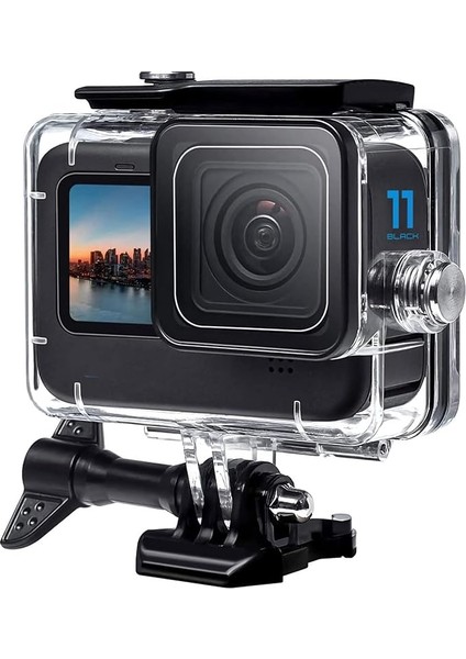 60 M Su Geçirmez Gövde, Gopro Hero 12/hero 11/hero 10/hero 9 Black ile Uyumlu, Su Altı Dalış Aksesuarı, Go Pro Hero 12, 11, 10, 9 Aksiyon Kameraları Için