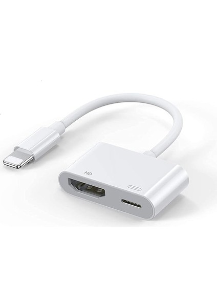 Lightning Dijital Av Adaptörü HDMI Kablosu Senkronizasyon iphone ipad Uyumlu Tv Projektör