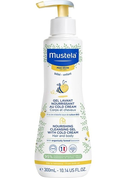 Mustela Kuru Ciltler Için Cold Cream Içeren Besleyici Şampuan 300 ml 1 Paket