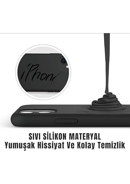 iPhone Serisi Iphone Lansman Kılıf Ince Sıvı Silikon 3 Katmanlı Tam Kaplamalı Yumuşak Jel Kauçuk Telefon Kılıfı (Siyah, iPhone 13/14) fiyatları