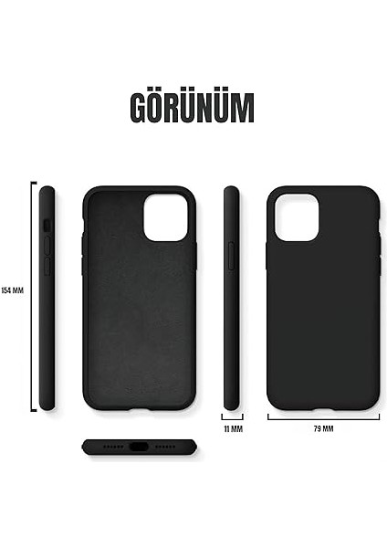 iPhone Serisi Iphone Lansman Kılıf Ince Sıvı Silikon 3 Katmanlı Tam Kaplamalı Yumuşak Jel Kauçuk Telefon Kılıfı (Siyah, iPhone 13/14) modelleri