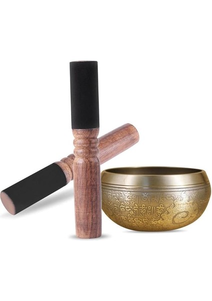 Kasesi Tokmak Ilahi Söyleyen Kase Tokmak Tibet Şarkı Söyleyen Kase Tokmak Şarkı Söyleyen Kase Sopa Budizm Kase Çubuk Budist Kase Tokmak Buda Meditasyon Kasesi Bambu