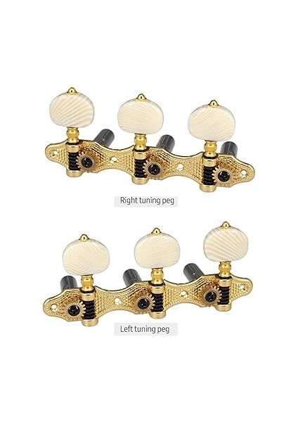 2 Planks Klasik Gitar Akort Burgusu Akustik Gitar Akort Aletleri 1:18 Akort Anahtarı 3 Sol 3 Sağ Gitar Düğmeleri Yedek indirimleri