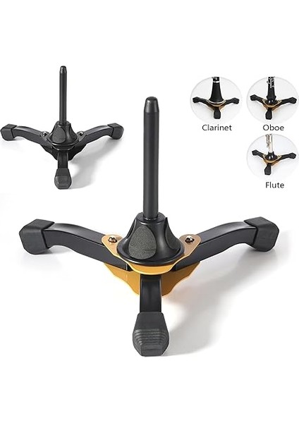 Enstrüman Tutucu Stand Sırabalı Katlanabilir Tripod Klarnet Flüt Obua Obua Sabah Müzisyenler Için Siyah (Yellow) fırsatları