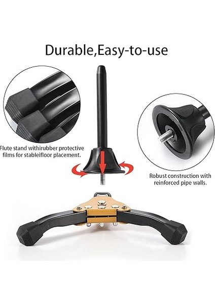 Enstrüman Tutucu Stand Sırabalı Katlanabilir Tripod Klarnet Flüt Obua Obua Sabah Müzisyenler Için Siyah (Yellow) indirimleri