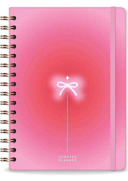 Spiralli Süresiz Renkli Planlayıcı Ajanda Motivasyon Sayfalı Aura Kurdele indirimleri