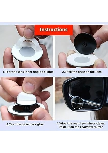 Adet Ayarlanabilir Çerçevesiz Araba Kör Nokta Ayna Seti indirimleri