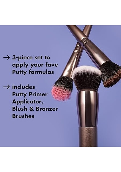 Macun Araçları Üçlü, Macun Ürünleri Için 3'lü Yüz Makyaj Fırçası Seti, Macun Astarı, Allık ve Bronzlaştırıcı, Vegan ve Hayvanlar Üzerinde Denenmemiş Olarak Kolayca Karıştırmanıza Yardımcı Olur fiyatları