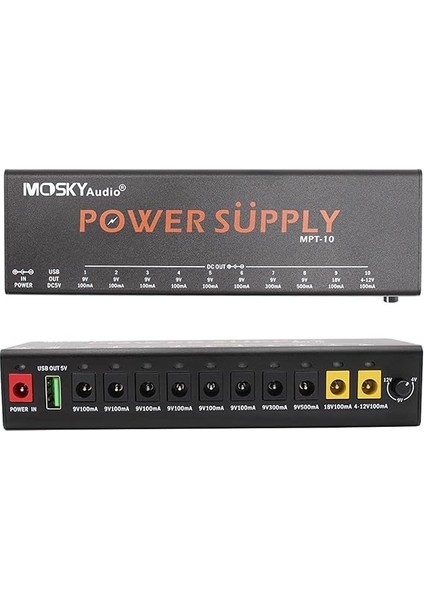 Bağımsız Kısa Devre Korumalı 11 Kanallı Gitar Pedalı Güç Kaynağı D 9V/12V/18V Efekt Pedalı Için Güç Kaynağı Siyah Ab Fişi fiyatları