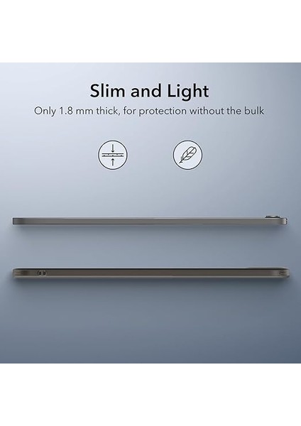 iPad Air 11 Inç M3 2025/M2 2024, iPad Air 6./5./4. Nesil (2022/2020), Ince ve Hafif, Sararmaya Dayanıklı, Şeffaf Arka Kapak, Kalem Pro ve Kalem (Usb-C), Zero Serisi,mat Siyah modelleri