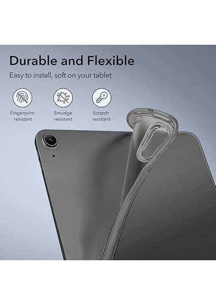 iPad Air 11 Inç M3 2025/M2 2024, iPad Air 6./5./4. Nesil (2022/2020), Ince ve Hafif, Sararmaya Dayanıklı, Şeffaf Arka Kapak, Kalem Pro ve Kalem (Usb-C), Zero Serisi,mat Siyah fırsatları