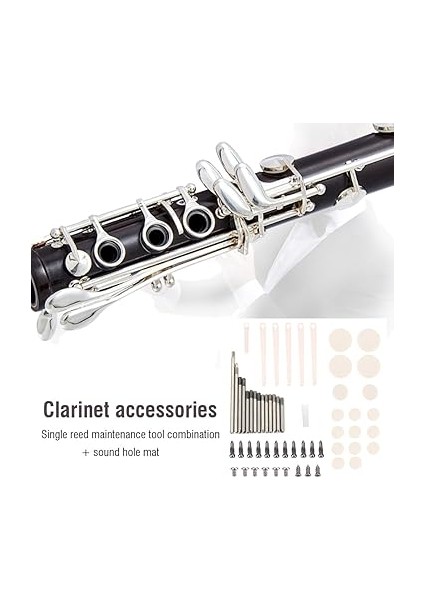 Klarnet Onarım Araçları, Metal Klarnet Tamir Bakım Parçaları Vidalar Pedleri Araçları Kiti Klarnet Aksesuarları Temizlik Onarım Bakım fiyatları