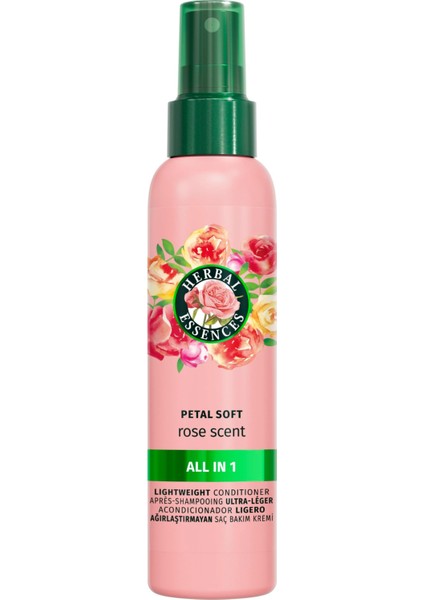 Essences Kadifemsi Yumuşaklık Gül Kokulu Hepsi Bir Arada Ağırlaştırmayan Sıvı Saç Kremi 145ML