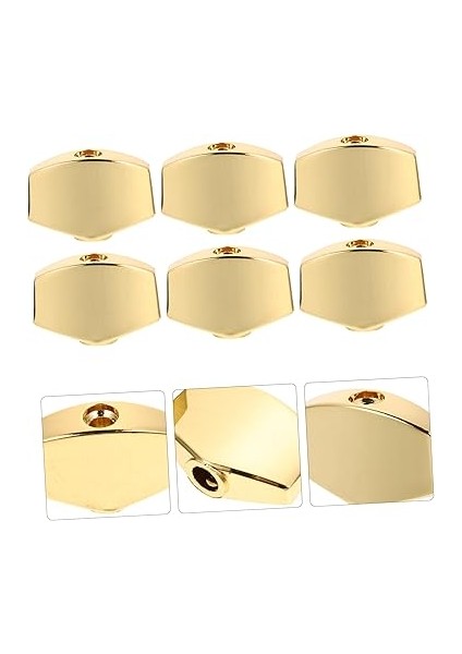 Evrensel Gitar Ayarlama Aracı 6 Set Metal Gitar Ayarlama Sapları Folk Ayarlama Kapakları Mükemmel Işçilik Gitar Aksesuarları indirimleri
