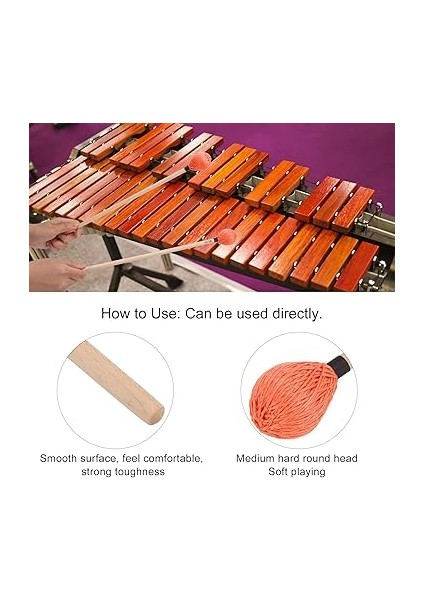 Parçaları ve Aksesuarları Için En Iyi Akçaağaç Marimba Malletleri Konforlu ve Çok Yönlü Bir Performansa Sahip Premium Yün Malzemeleri Marimba Meraklıları Için Ideal (Orange) fiyatları