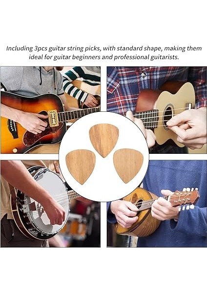 3 Adet Ahşap Gitar Penası Zeytin Ahşap Gitar Pena Kaymaz Akustik Gitar Penası Ahşap Tahıl ile Gitar Yeni Başlayanlar Için indirimleri