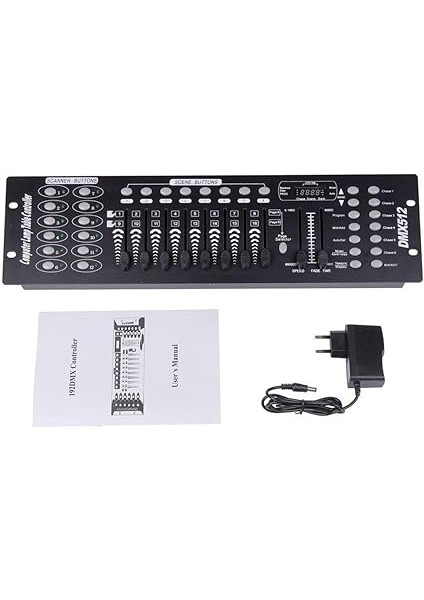 Kontrol Cihazı, Dmx Konsolu, 192CH DMX512 Konsolu, 2m/6,6 Ft Dmx Sinyal Kablosu Ile, Sahne Aydınlatma Çalışmasının Düzenleme Programı Için Kontrol Paneli Kullanımı fiyatları