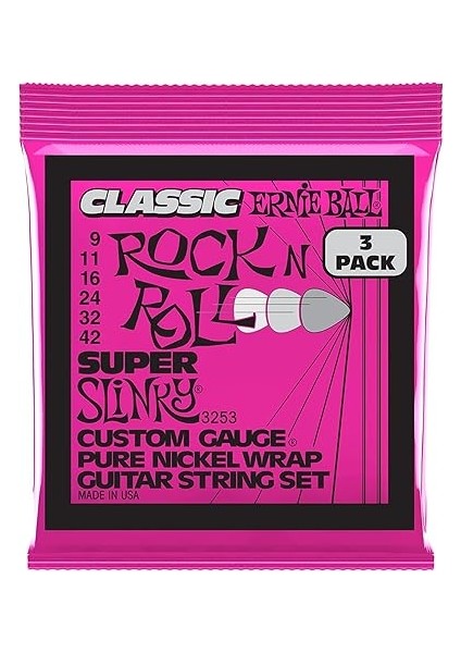 Ballu Düzenli Slinky Klasik Rock And Roll Elektro Gitar Dizeleri Saf Nikel Yara 3 Paket Ölçer 10-46 modelleri