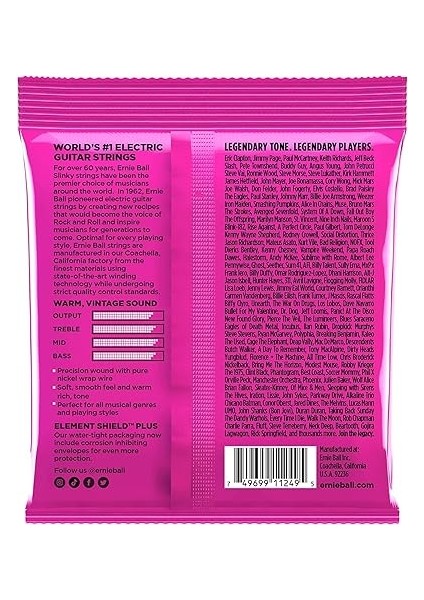 Ballu Düzenli Slinky Klasik Rock And Roll Elektro Gitar Dizeleri Saf Nikel Yara 3 Paket Ölçer 10-46 fırsatları