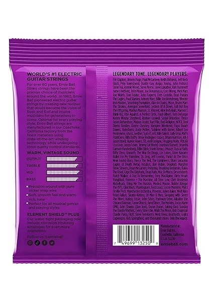 Ballu Düzenli Slinky Klasik Rock And Roll Elektro Gitar Dizeleri Saf Nikel Yara 3 Paket Ölçer 10-46 indirimleri